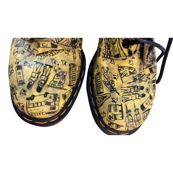 Dr. Martens Vintage Yellow London Scenes Icon‎ Boots Size 5UK RARE - Picture 4 of 9